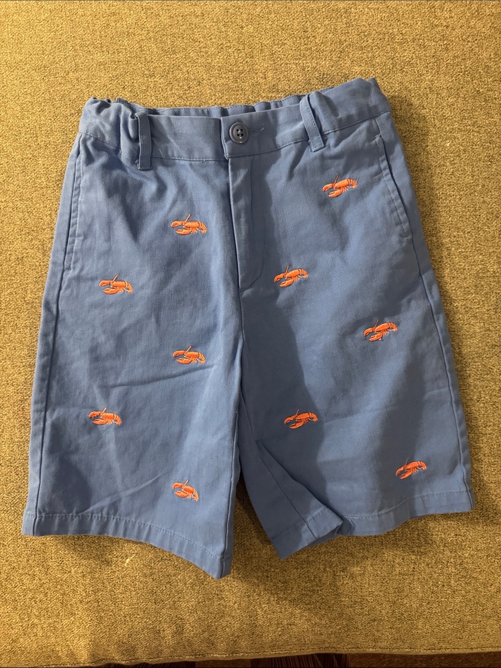 3/$15- Boys Blue Embroidered Lobster Shorts